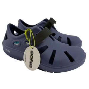 NWT OOFOS OOCANDOO Water Shoes Drop Blue Recovery Sandals Unisex M6 W8 $100 MSRP